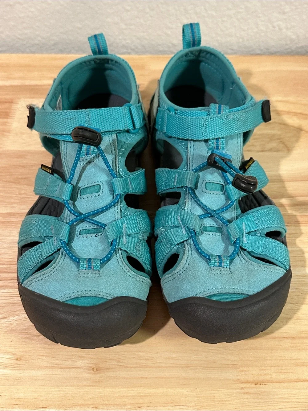 Keen Seacamp II CNX Teal Blue Washable Sport Sandals Big Kids Size 4
